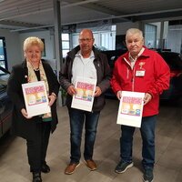 Willi Kerkes im Pro-Polizei Weilburg e.V.-Stand Foto: Torsten Heimann